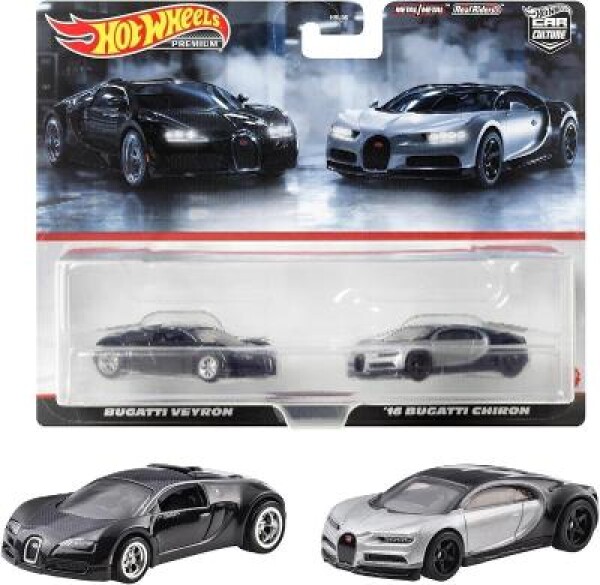 Hot Wheels Premium 2-Pack Bugatti Veyron + Bugatti Chiron