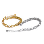 Dámský náramek z chirurgické oceli Elodie Gold, Zlatá 18 cm + 3 cm (prodloužení)