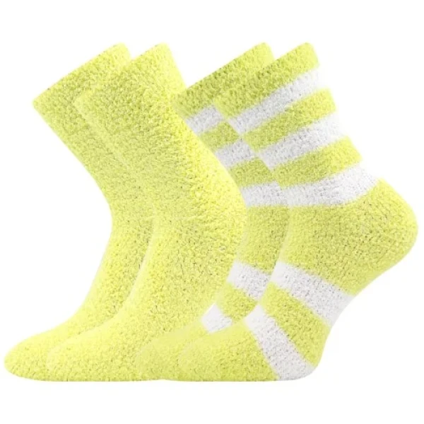 BOMA Ponožky dámské žinylkové SVĚTLANA 2pack FOSFOROVÉ 35-41 118611