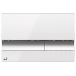 ALCADRAIN Renovmodul - předstěnový instalační systém s bílým/ chrom tlačítkem M1720-1 + WC LAUFEN PRO RIMLESS + SEDÁTKO AM115/1000 M1720-1 LP1