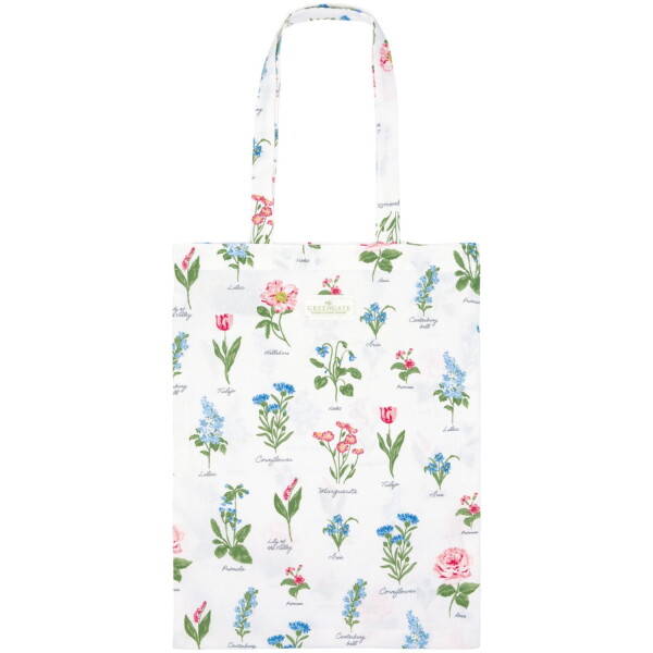 GREEN GATE Bavlněná taška Agnes White, multi barva, textil