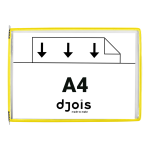 Djois závěsný rámeček kapsou, A4, otevřený shora, žluté, 10 ks
