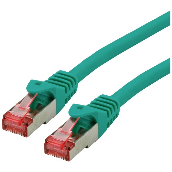 Roline 21.15.2633 RJ45 síťové kabely, propojovací kabely CAT 6 S/FTP 3.00 m zelená dvoužilový stíněný, bez halogenů, samozhášecí 1 ks