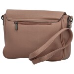 Trendy dámská koženková crossbody kabelka Rosica, starorůžová