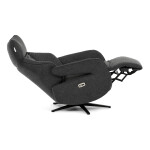 Relaxační křeslo, elektrické zabudované ovládání, šedá, látka, TV-B3973 GREY2