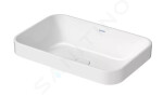 DURAVIT - Happy D.2 Plus Umyvadlová mísa zápustná 600x400 mm, bez přepadu, WonderGliss, bílá 23596000001