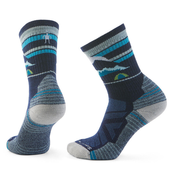 Dámské merino turistické ponožky SMARTWOOL Women's Hike Light Cushion Mountain Moon, Deep Navy velikost: 34-37 (S)