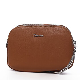 Úžasná dámská koženková crossbody Georgina koňaková