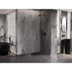 MEXEN/S - Lunar-B sprchový kout dveře křídlové pravá 95 x 90, transparent, grafit metal 832-095-090-95-00-P