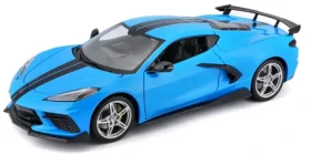 Maisto 2020 Chevrolet Corvette Stingray Coupe (High Wing) modrá