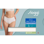 Dámské kalhotky GO Daily Cotton Midi - Sloggi hedvábně bílá (00GZ) 00XL