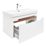 Koupelnová skříňka s umyvadlem a baterií SAT Fusion 77,5x43x45 cm bílá matná mat SATFUSION80WUBA SATFUSION80WUBA