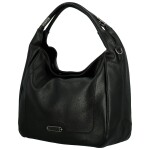 Trendy dámská koženková kabelka na rameno Poppy, černá