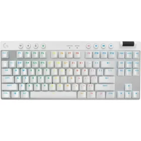 Logitech G PRO X TKL bílá / bezdrátová herní klávesnice / US layout / 2.4GHz Bluetooth / RGB (920-012148)