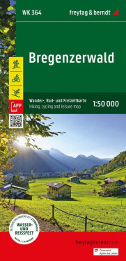 Bregenzerwald 1:50 000 turistická, cyklistická rekreační mapa
