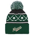 Outerstuff Dětská Zimní Čepice Minnesota Wild Face-Off Cuff Pom