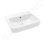 VILLEROY & BOCH - O.novo Umyvadlo 550x460 mm, s přepadem, bez otvoru pro baterii, CeramicPlus, alpská bílá 4A41MLR1