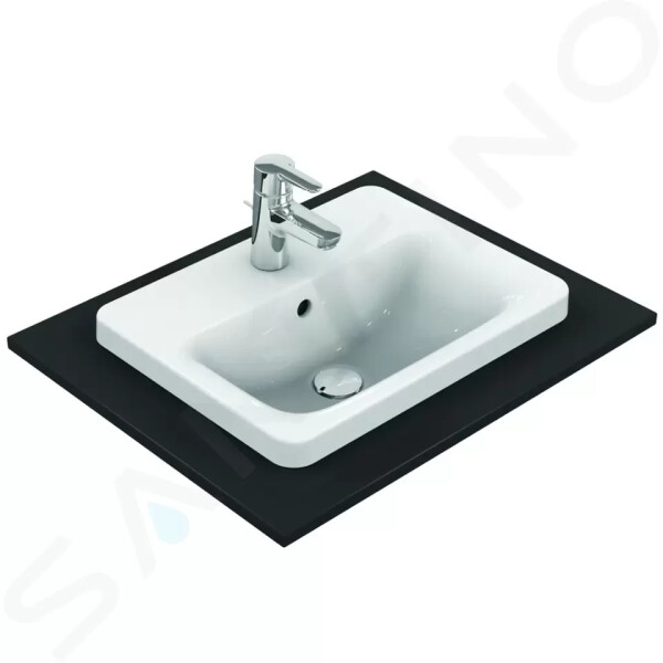 IDEAL STANDARD - Connect Umyvadlo zápustné, 500x390 mm, s přepadem, 1 otvor pro baterii, bílá E504301