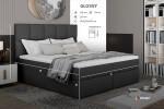 Boxspring Glossy Rozměr: 185 x 210 cm, látka: Omega68