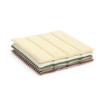 HAY Sedák Terrazza Terracotta bold stripe 40 × 40 cm, červená barva