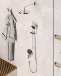 Kielle - Oudee Set sprchové hlavice, tyče a hadice, chrom/černá 20402SE0