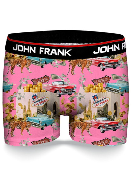 Pánské boxerky John Frank JFBD333 Růžová