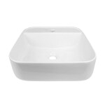 Mereo Umyvadlo na desku bez přepadu, Lota, 390x390x140 mm, keramické UC393914S