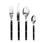 SABRE PARIS 4-dílná sada příborů Bistrot Brillant – Black, černá barva, kov, plast
