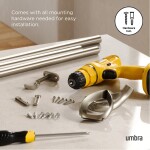 Stříbrná roztažitelná garnýž 107-305 cm Umbra LOOP