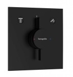 HANSGROHE - Sprchový set s baterií pod omítku, s tělesem, průměr 36 cm, 3 proudy, matná černá SANI21HHH409