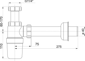 NOVASERVIS - Sifon umyvadlový 5/4" matka plast 431,P