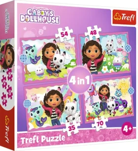 Trefl - Puzzle - Gábinin Kouzelný domek 4v1
