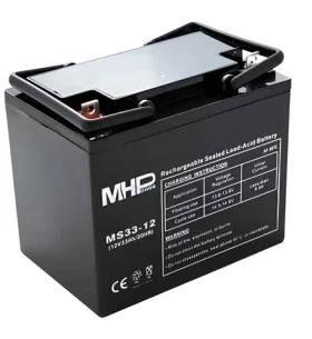 MHPower olověný akumulátor AGM 12V/33Ah / Olověný akumulátor / AGM / 12 V / 33 Ah / Terminál L2 (MS33-12)