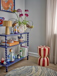 Bloomingville Stolní lampa Emmie Yellow Linen, žlutá barva, textil