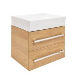 Koupelnová skříňka s umyvadlem SAT Cube Way 60x53x46 cm dub Hickory mat CUBE46602DHSATCWL CUBE46602DHSATCWL