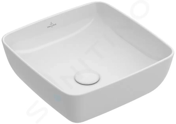 VILLEROY & BOCH - Artis Umyvadlo na desku, 410x410 mm, CeramicPlus, Stone White 417841RW