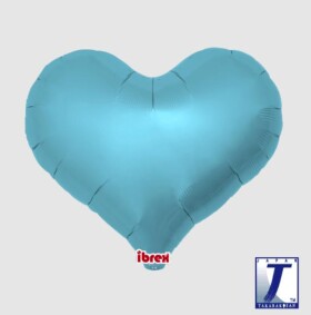 Balónek srdce světle modré metalické 63 cm Balónek srdce světle modré metalické 63 cm