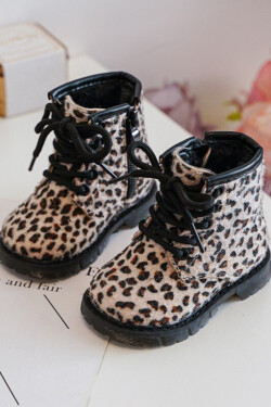 Dětské Botky Ocílené s Zipem Bežové Goopy 36