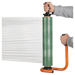 6 x Stretch fólie šířka 450mm, délka 300m, z 80% recyklovaná, černá, neprůhledná, tloušťka 17µm | RAJA