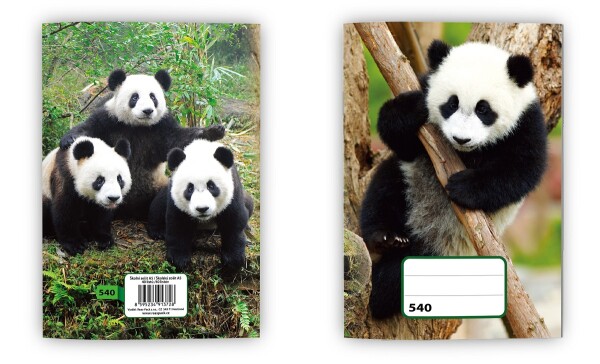 Sešit (540) A5 nelinkovaný, 40l Panda/Tygr
