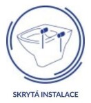 PRIM předstěnový instalační systém s černým tlačítkem 20/0044 + WC CERSANIT INVERTO + SEDÁTKO DURAPLAST SOFT-CLOSE PRIM_20/0026 44 IN1