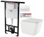 ALCA Předstěnový instalační systém s bílým tlačítkem M1710 + WC INVENA PAROS + SEDÁTKO AM102/1120 M1710 RO1