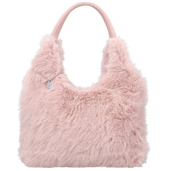 Módní dámská plyšová kabelka do ruky Viorica, růžová