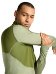 ICEBREAKER Mens Mer 200 Realfleece Descender LS Half, Sphagnum/Lichen/Cb (vzorek) velikost: S