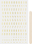 HEYDA Propisoty 10 x 19 cm - čísla zlatá