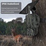 Otočná 4G kamerová fotopast s 2K rozlišením a solárním panelem - P6