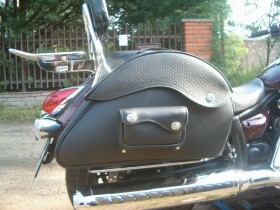 Kožené moto brašny Eldorado 58x36x21 cm, vyztuženy plechem