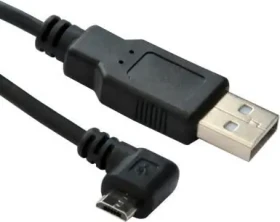 MicroConnect kabel USB2.0 A (M) - microUSB B (M) zahnutý 90° 3m černá / 480Mbit/s (USBABMICRO3ANG)