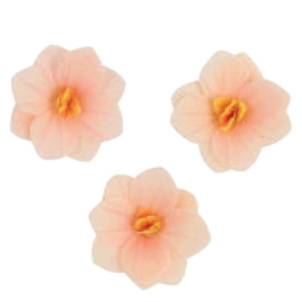 Dekorace oplatková - Hortenzie pudrová 3 ks