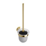 HOPA - WC štetka, miska sklo, 95×360×140 mm - Barva - Zlatá lesklá KDBE161113017
